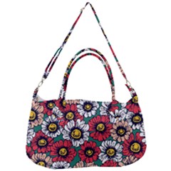 Daisy Colorfull Seamless Pattern Removal Strap Handbag by Kizuneko