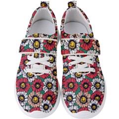 Daisy Colorfull Seamless Pattern Men s Velcro Strap Shoes by Kizuneko