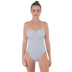 Glacier Grey Tie Back One Piece Swimsuit by FabChoice