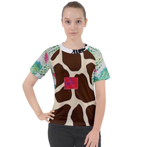 Palm Tree Women s Sport Raglan Tee by tracikcollection