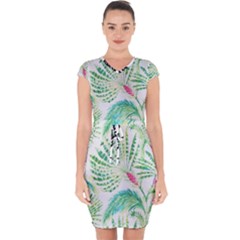  Palm Trees By Traci K Capsleeve Drawstring Dress  by tracikcollection