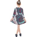 Vector Vivid Marble Pattern 1 Kids  Quarter Sleeve Shirt Dress View2