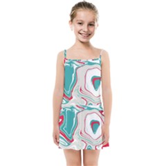 Vector Vivid Marble Pattern 4 Kids  Summer Sun Dress by goljakoff