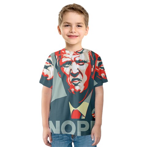 Trump Nope Kids  Sport Mesh Tee by goljakoff