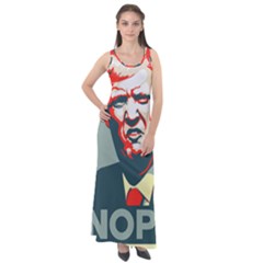 Trump Nope Sleeveless Velour Maxi Dress by goljakoff