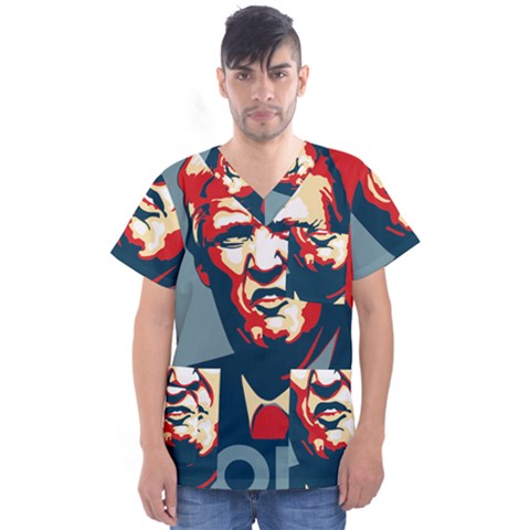 Trump2 Men s V-neck Scrub Top by goljakoff