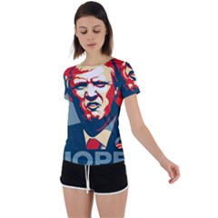 Trump2 Back Circle Cutout Sports Tee by goljakoff