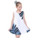 Blue banana leaves Kids  Summer Dress View1