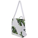 Green banana leaves Crossbody Backpack View1