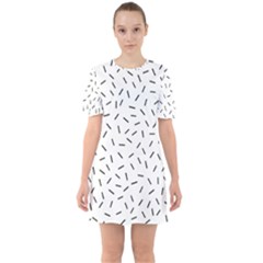 Rain  Sixties Short Sleeve Mini Dress by Sobalvarro