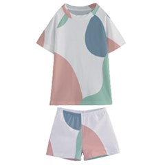 Abstract Shapes  Kids  Swim Tee And Shorts Set by Sobalvarro