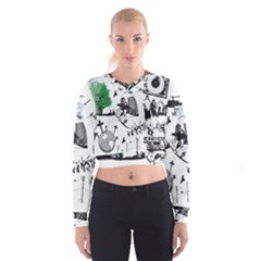 Skater-underground Cropped Sweatshirt by PollyParadise