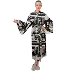 Skater-underground2 Maxi Velour Kimono by PollyParadise