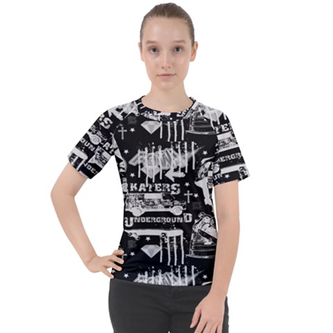 Skater-underground2 Women s Sport Raglan Tee by PollyParadise