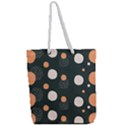 Black peach white  Full Print Rope Handle Tote (Large) View2