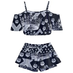 Royalcrown Kids  Off Shoulder Skirt Bikini by PollyParadise