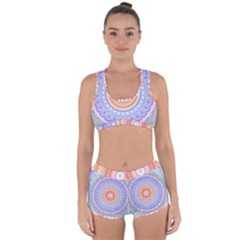 Pretty Pastel Boho Hippie Mandala Racerback Boyleg Bikini Set by CrypticFragmentsDesign