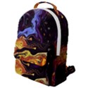 Nebula Starry Night Skies Abstract Art Flap Pocket Backpack (Small) View1