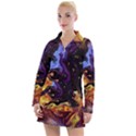 Nebula Starry Night Skies Abstract Art Women s Long Sleeve Casual Dress View1