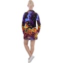 Nebula Starry Night Skies Abstract Art Women s Long Sleeve Casual Dress View2