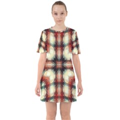 Royal Plaid  Sixties Short Sleeve Mini Dress by LW41021