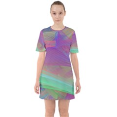 Color Winds Sixties Short Sleeve Mini Dress by LW41021