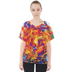 Sun & Water V-neck Dolman Drape Top by LW41021