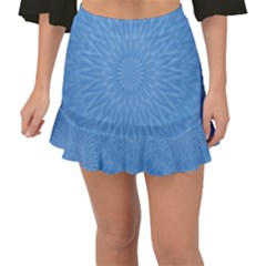 Blue Joy Fishtail Mini Chiffon Skirt by LW41021