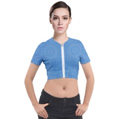 Blue Joy Short Sleeve Cropped Jacket by LW41021