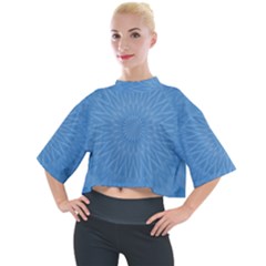 Blue Joy Mock Neck Tee by LW41021