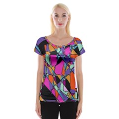 Abstract  Cap Sleeve Top by LW41021