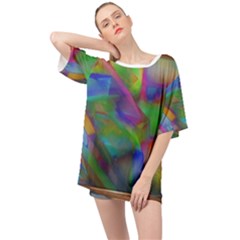 Prisma Colors Oversized Chiffon Top by LW41021