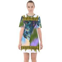 Jungle Lion Sixties Short Sleeve Mini Dress by LW41021