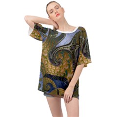 Sea Of Wonder Oversized Chiffon Top by LW41021