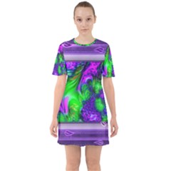 Feathery Winds Sixties Short Sleeve Mini Dress by LW41021