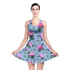 Delicate Peonies Reversible Skater Dress by SychEva