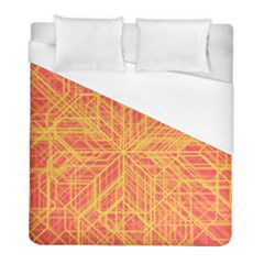 Orange/yellow Line Pattern Duvet Cover (full/ Double Size) by LyleHatchDesign