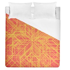 Orange/yellow Line Pattern Duvet Cover (queen Size) by LyleHatchDesign