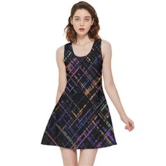 Criss-cross Pattern (multi-colored) Inside Out Reversible Sleeveless Dress by LyleHatchDesign