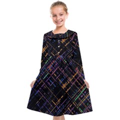 Criss-cross Pattern (multi-colored) Kids  Midi Sailor Dress by LyleHatchDesign