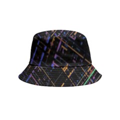 Criss-cross Pattern (multi-colored) Inside Out Bucket Hat (kids) by LyleHatchDesign