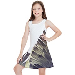 Vintage Banana Leaves Kids  Lightweight Sleeveless Dress by goljakoff