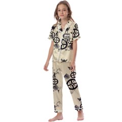 Angels Kids  Satin Short Sleeve Pajamas Set by PollyParadise