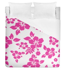 Hibiscus Pattern Pink Duvet Cover (queen Size) by GrowBasket