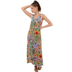 Secretgarden V-neck Chiffon Maxi Dress by PollyParadise