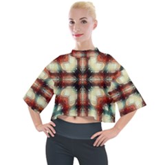 Royal Plaid Mock Neck Tee by LW323