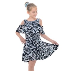 Beyond Abstract Kids  Shoulder Cutout Chiffon Dress by LW323