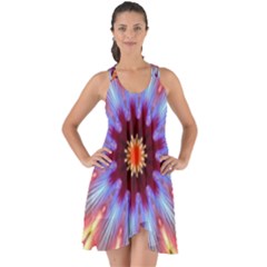 Passion Flower Show Some Back Chiffon Dress by LW323