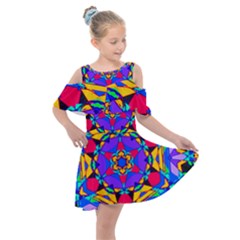 Fairground Kids  Shoulder Cutout Chiffon Dress by LW323