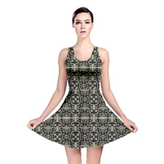 Geometric Textured Ethnic Pattern 1 Reversible Skater Dress by dflcprintsclothing